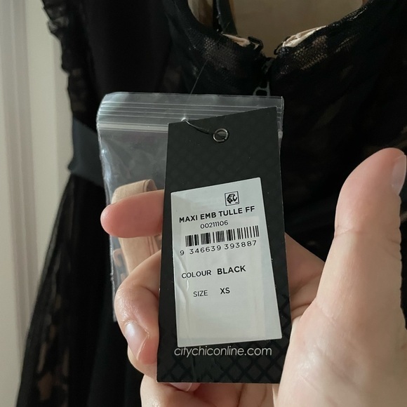 City Chic Embroidered Tulle Maxi Dress - Picture 10 of 12